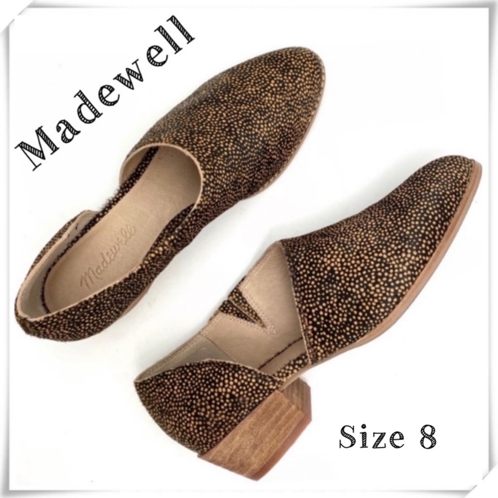 MADEWELL Lucie Spotted Calf Hair Loafers Toffee Multi Tan